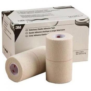 Cinta Adhesiva 3M 4 x 3 yd – Uso Veterinario, 6 Unidades
