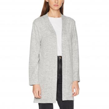 PIECES Pcamila Cardigan Ff Noos, Chaqueta Punto para Mujer, Gris, Talla L
