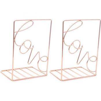 Heart-Shaped Metal Bookends