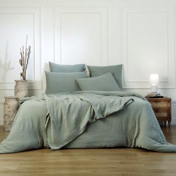 Literie Febronie en gaze de coton céladon 240x220
