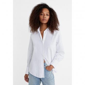 Stradivarius Basic Poplin Shirt S White