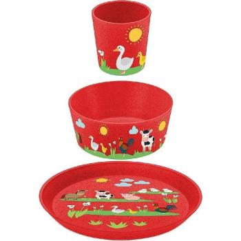 Koziol Kindergeschirrset 3er Set rot