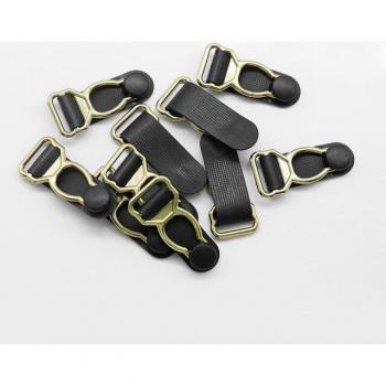 Clips de jarretelles en métal doré 100 CM