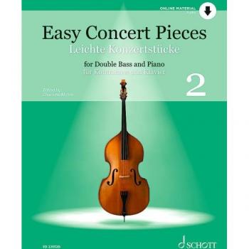 Easy Concert Pieces : 24 Easy Pieces from 5 Centuries using half to 3rd Position. Vol. 2. double bass and piano.