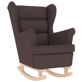 Sedia a dondolo marrone scuro 74x90x102 cm in tessuto (vidaxl)