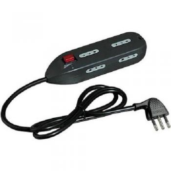 BTicino 3667G/B Ciabatta Multipresa 6 Prese 10A con Interruttore e Protezione, Nero