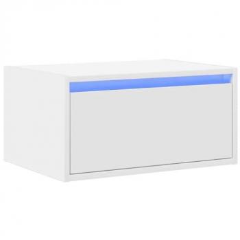 LED-Illuminated Wall Bedside Cabinet