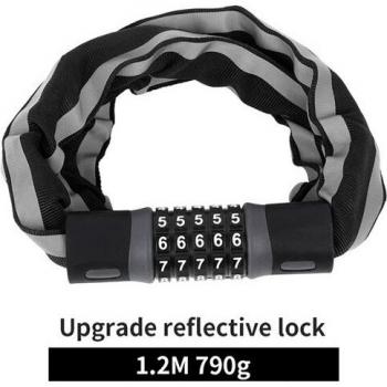 Reflective Bicycle Chain Lock with 2 Keys