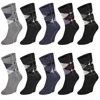 Chili Lifestyle Karo Socken 10er Pack für Damen und Herren in verschiedenen Farben