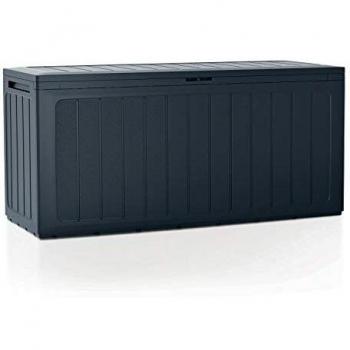 Coffre de stockage en plastique noir 280L