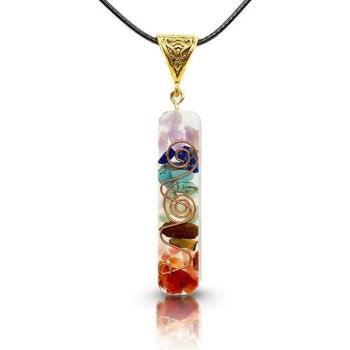 Pendentif orgonite 7 chakras