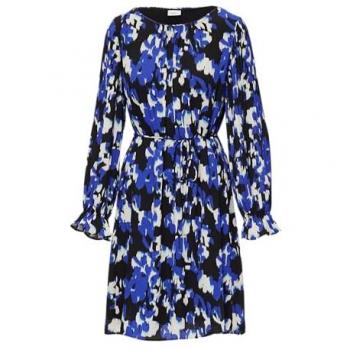 S.Oliver BLACK LABEL Viskosekleid mit Faltenärmeln