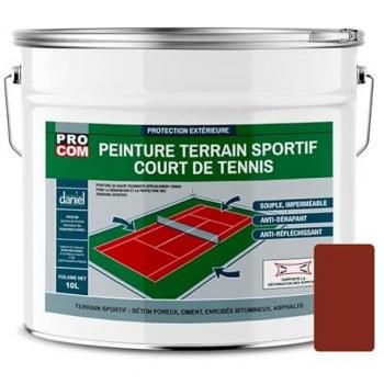 Peinture de rénovation PROCOM 10L Rouge tennis (RAL 040 30 40)