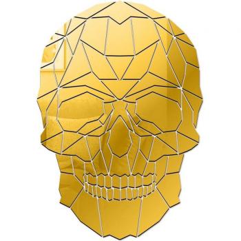 Skeleton Head Horror Mirror Graphic Decal