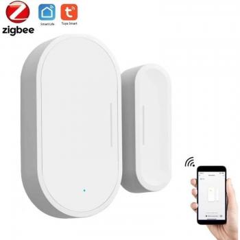 Sensor de Apertura de Ventanas y Puertas Zigbee, Alarmas Inteligentes para Tuya, Compatible con Alexa y Google Home, Hub Necesario