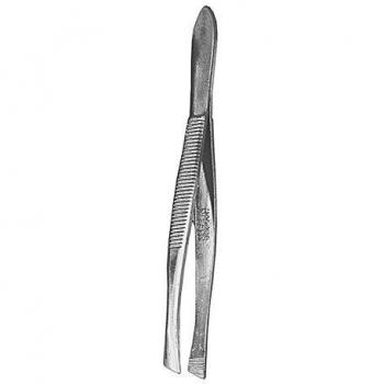 Edelstahl-Pinzette schräg, 8 cm, für präzise Haarentfernung