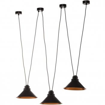 Perm III Adjustable Black Hanging Light