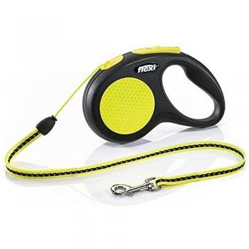 FLEXI New Neon Cord Dog Lead 5m Yellow