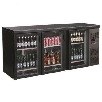 Réservoir combiné arrière 537 L – Portes vitrées – Combisteel – R290 – Noir peint