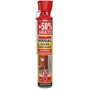 Mousse de polyuréthane SOUDAL 500 ml avec un bonus supplémentaire de 250 ml gratuit