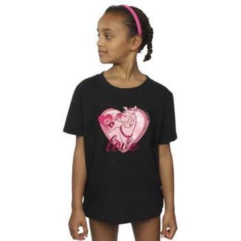 Kid’s 9 Year Black T-Shirt: Scooby‑Doow Girl’s Love Kisses