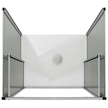 Idralite Cabine de Douche Saloon 3 Côtés Verre Transparent