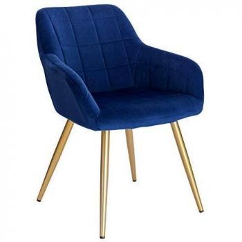 Silla Nórdica de Comedor con Reposabrazos y Tapizado en Terciopelo