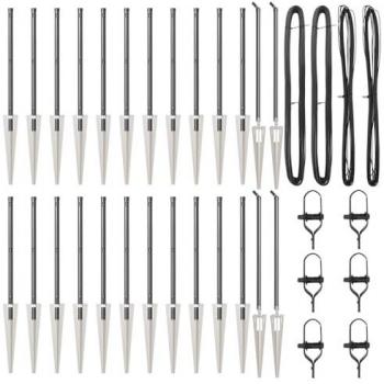 Poteaux de clôture vidaXL 26 pièces acier galvanisé 120 cm