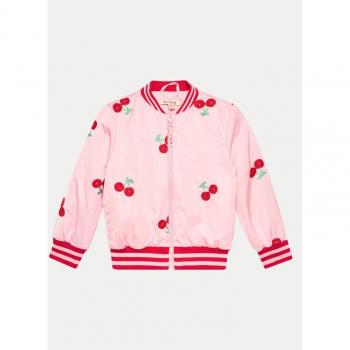 Giacca Rosa con Applicazioni Ciliegie