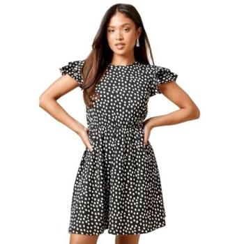 Women’s Petite Double Angel Sleeve Jersey Mini Dress – Size 6