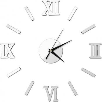 Reloj Acrílico con Espejo y Letras Romanas