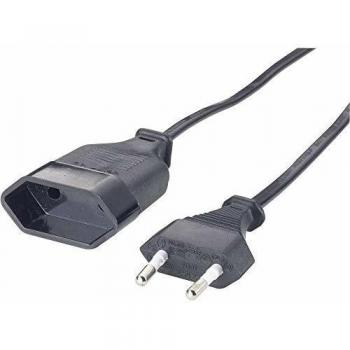 Black 2 m High‑Quality H03VVH2‑F Current Extension – 2 × 0.75 mm²