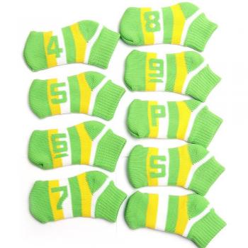 9-Piece Golf Iron Head Covers with Knit Design
