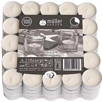 100 Stück Teelichter aus Paraffin