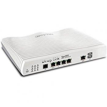 DrayTek Vigor 2832 Triple-WAN ADSL2+ Broadband Router with VPN, Load Balancing & 3G/4G LTE Support, Gigabit Ethernet White