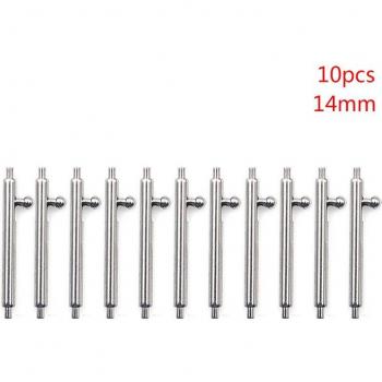 Banda de acero inoxidable para reloj con pin de enlace y liberación rápida, 10 unidades, tamaños 16mm, 18mm, 20mm, 22mm y 24mm