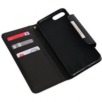 Sandberg Premium Leather Flip Wallet for iPhone 7 Plus (Black)