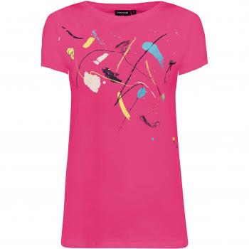 Finn Flare Damen Shirt mit Frontdruck – Magenta, L
