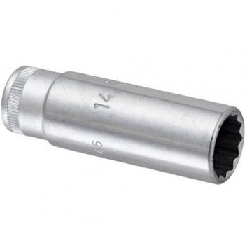 STW4614 Extra Deep 14 mm Bi‑Hex Socket – 3/8 Drive (Silver)