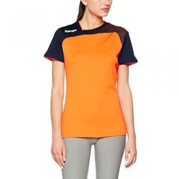 Talla XXL Kempa Emotion Camiseta Manga Corta Mujer Naranja Azul Marino
