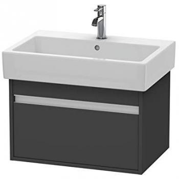 Meuble sous vasque Duravit Ketho 65 x 44 cm, couleur graphite mat, suspendu