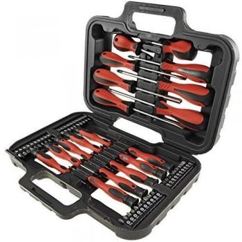 Schraubendreher Set 58 teilig im praktischem Koffer 18 Schraubenzieher + 40 Bits