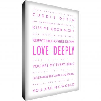 Cuadro de lienzo Amor Profundamente A4 Feel Good