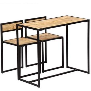 Set da Pranzo in Legno Massello di Mango 3 Pezzi