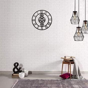 Horloge Décor Murale Acier Noir