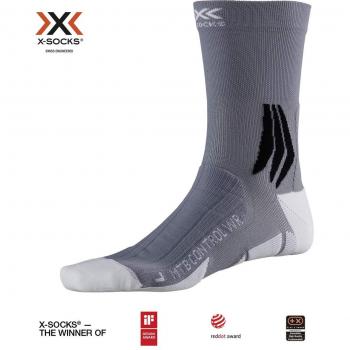 X‑Bionic MTB Control Anti‑Slip Water‑Proof Socks – Grey (UK 35–38)