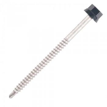 Vite Zed a testa cilindrica acciaio, 6,3 mm di diametro, 125 mm di lunghezza, TH12, blu grigio RAL5008 – 100 pezzi in sacco