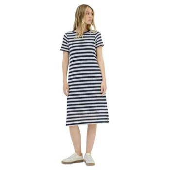 Bleu Rayé Ajouré Robe Cecil – M
