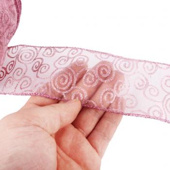 Decoración Navideña Rollo Cinta Rosa 6,3x1000cm