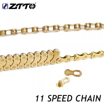 ZTTO 11-Speed Bike Chain with Gold Titanium Coating